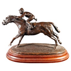 Antique Polo Player Sculpture by General Coello of Portugal
