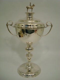 Polo Player Trophy Sterling Silver Birmingham 1928