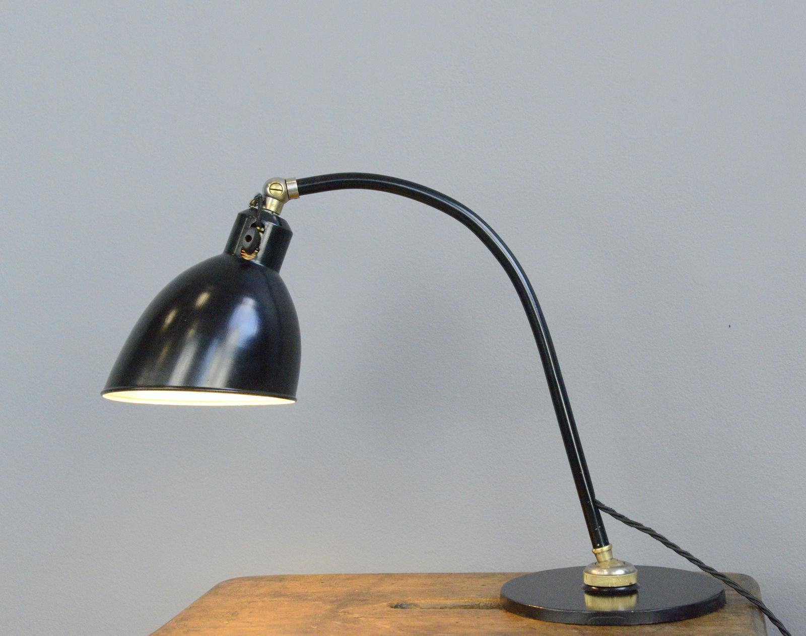 Steel Polo Popular Desk Lamp by Christian Dell for Rondella