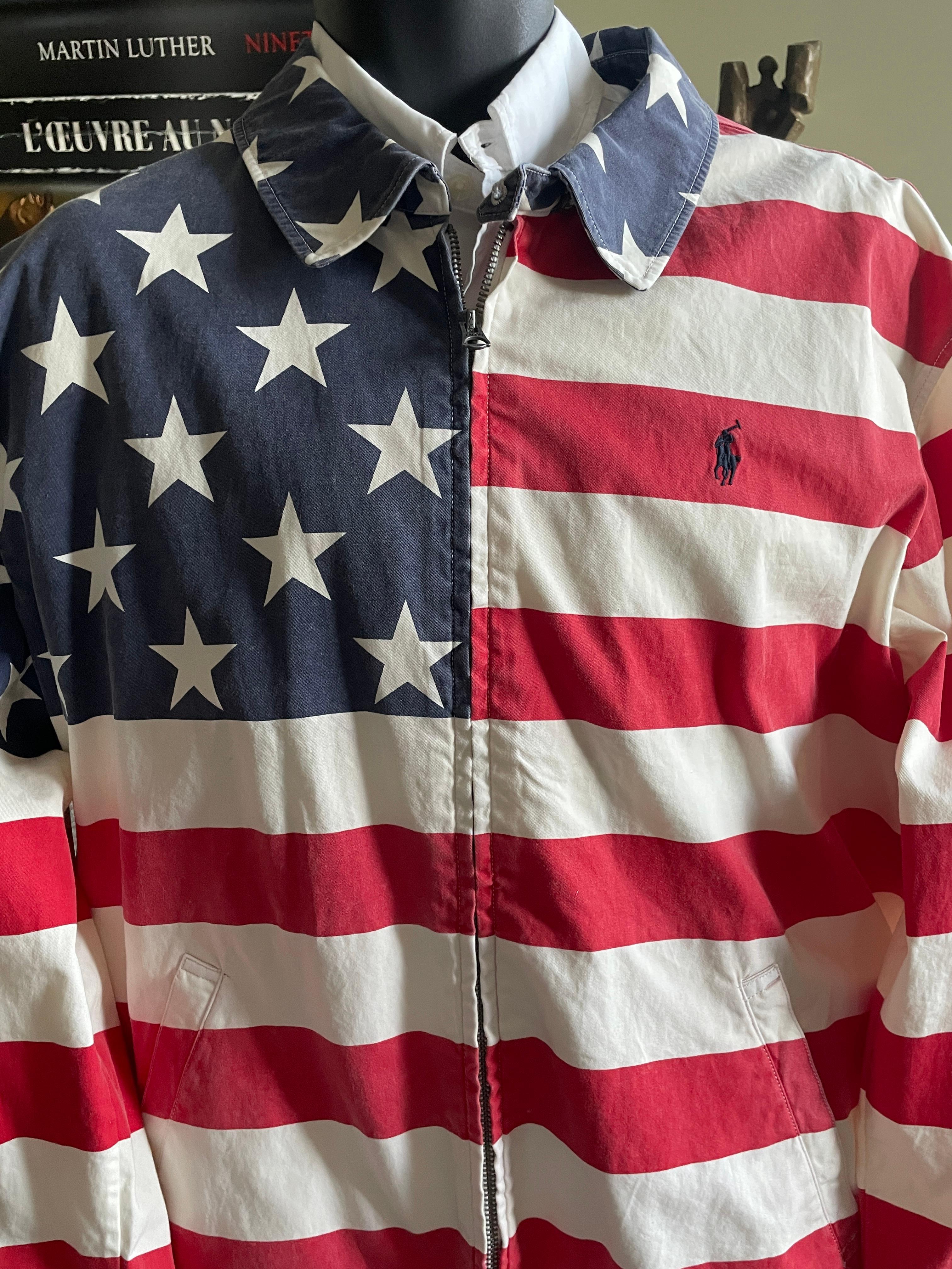 Chaqueta cortavientos con cremallera Polo Ralph Lauren Bandera de EE.UU.  XXL Nuevo en Nuevo Estado en Cloverdale, CA