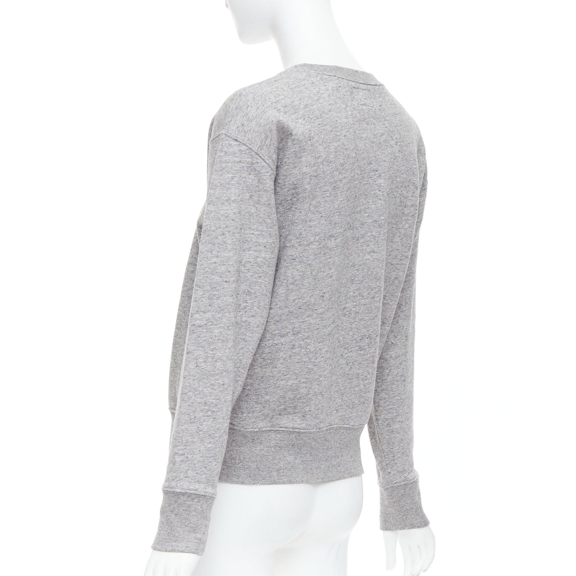 POLO RALPH LAUREN Andover Heather Denim Bear print crew sweat pullover S 1