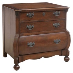 Polo Ralph Lauren Baroque Style Mahogany Bombe Three Drawer Nightstand