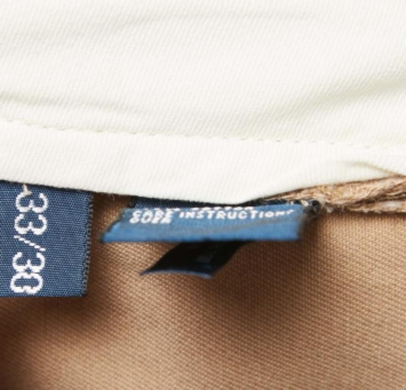 Polo Ralph Lauren Pantalon chino en coton beige L Bon état - En vente à Dubai, Al Qouz 2