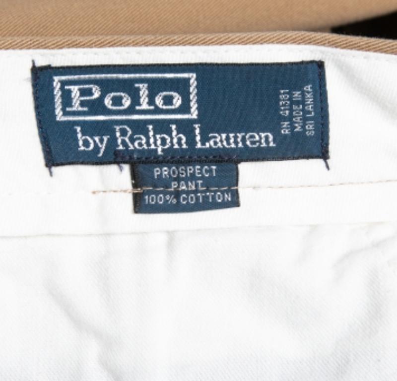 Polo Ralph Lauren Pantalon chino en coton beige L Bon état - En vente à Dubai, Al Qouz 2