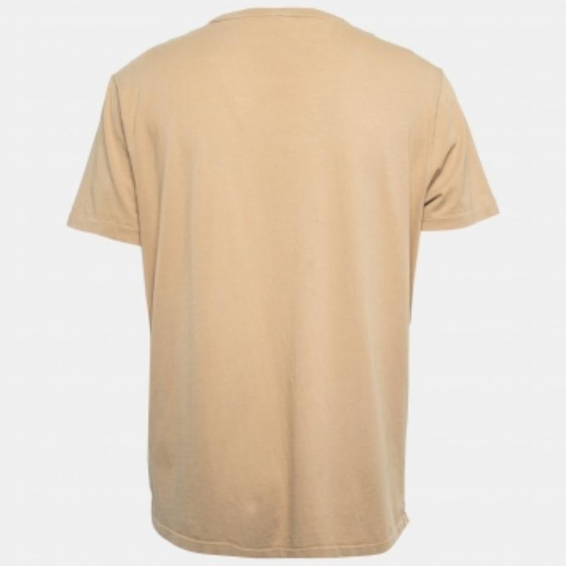 Polo Ralph Lauren - Maglietta personalizzata slim fit in cotone beige XL In condizioni buone in vendita a Dubai, Al Qouz 2