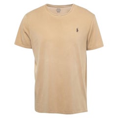 Polo Ralph Lauren - Maglietta personalizzata slim fit in cotone beige XL