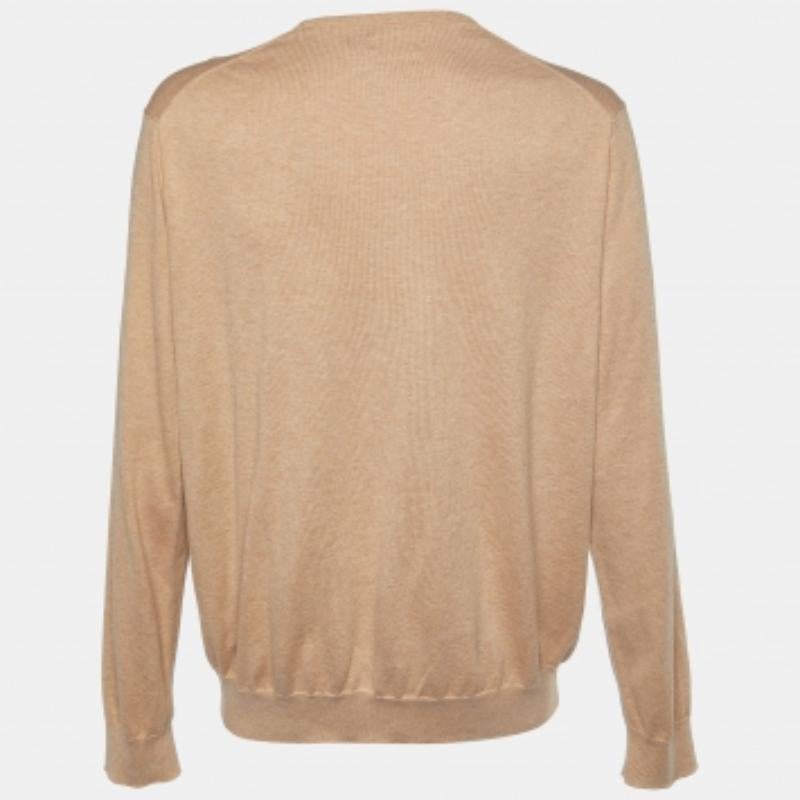 Beige Polo Ralph Lauren - Maglia a maniche lunghe in cotone beige 2XL in vendita