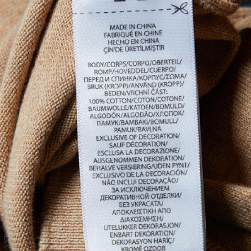 Uomo Polo Ralph Lauren - Maglia a maniche lunghe in cotone beige 2XL in vendita
