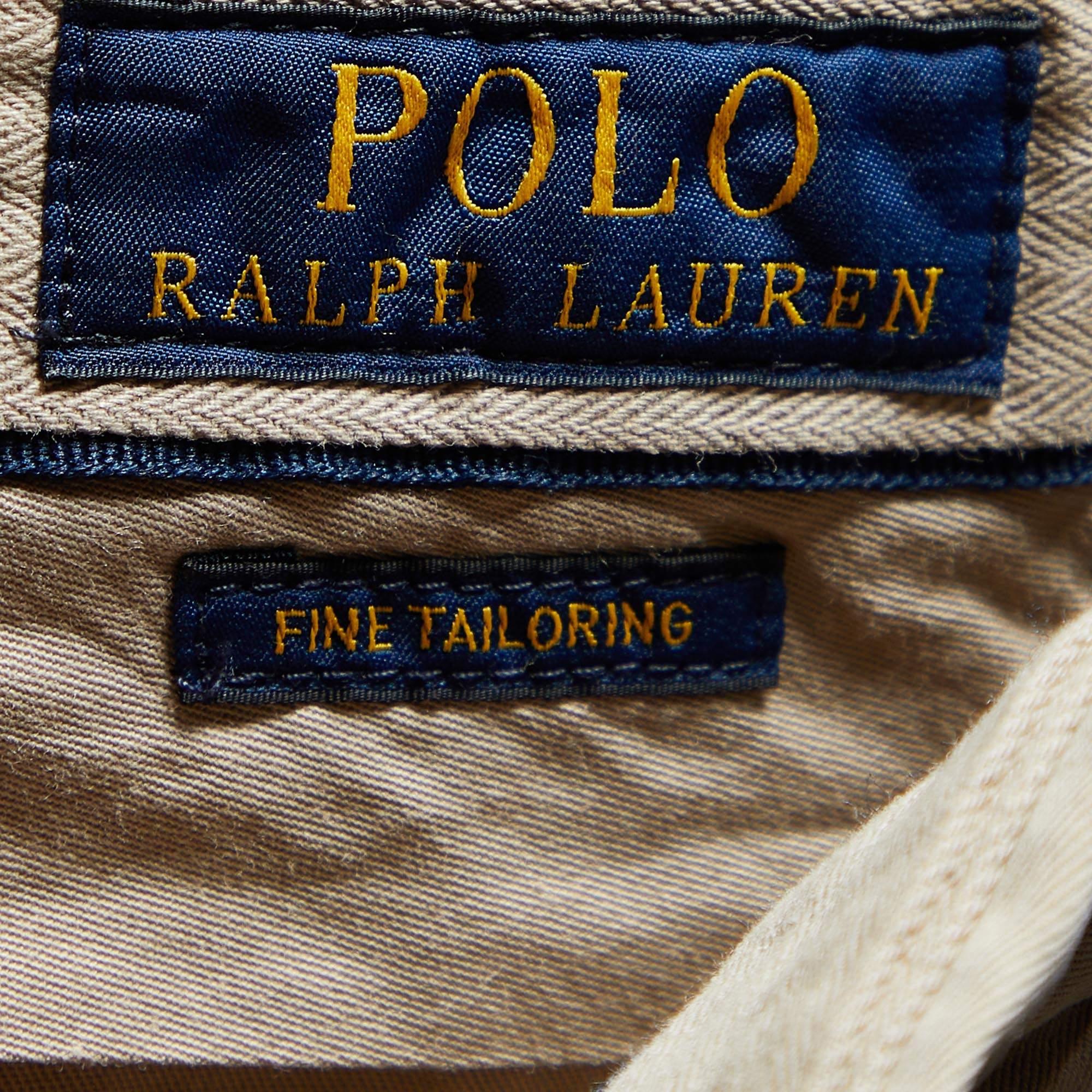 Polo Ralph Lauren - Pantalon droit en coton beige XXL Bon état à Dubai, Al Qouz 2