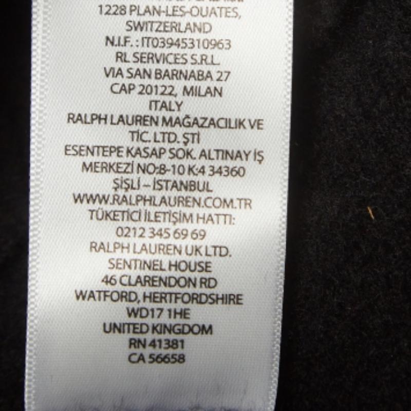 Nero Polo Ralph Lauren - Felpa girocollo a maglia a cavi neri XXL in vendita