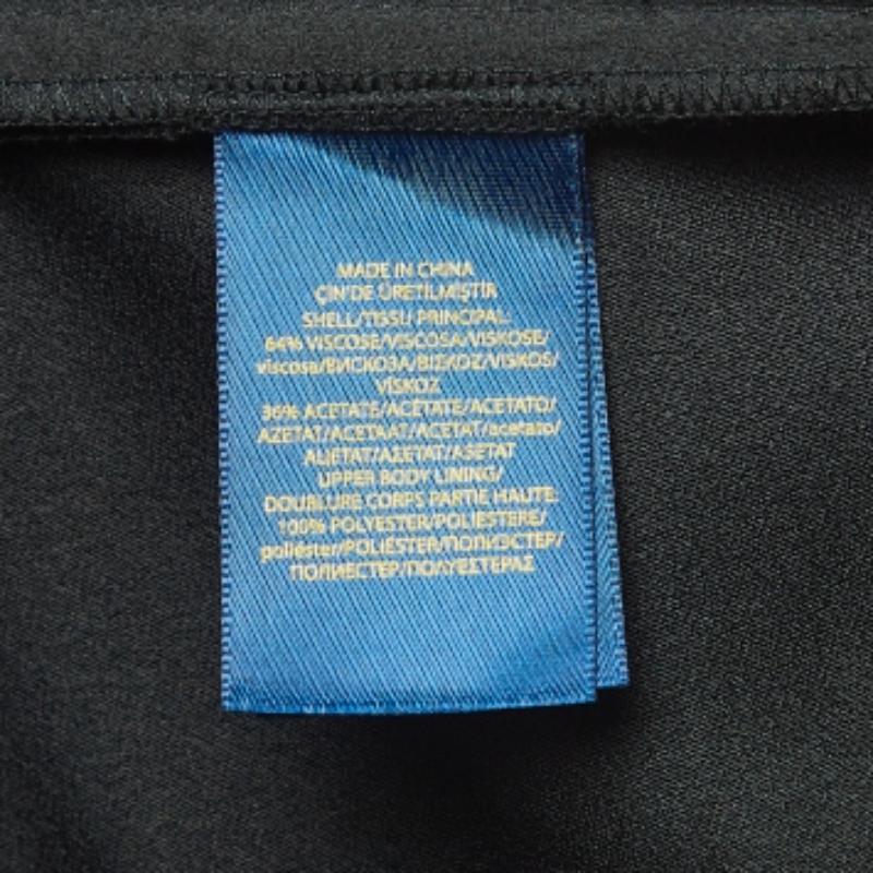 Nero Polo Ralph Lauren Tuta senza maniche in crepe nera S in vendita