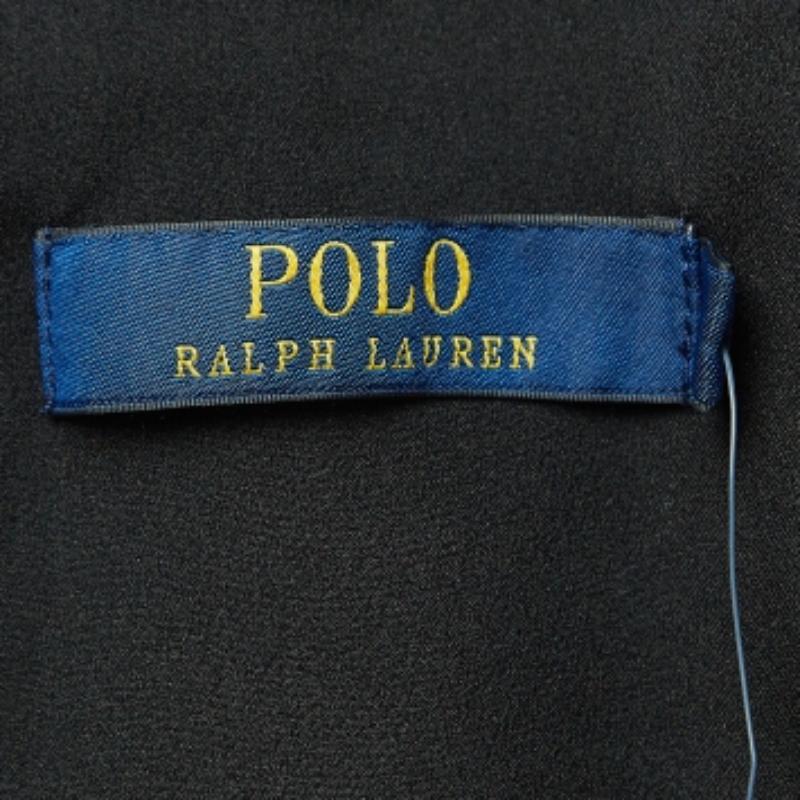 Donna Polo Ralph Lauren Tuta senza maniche in crepe nera S in vendita
