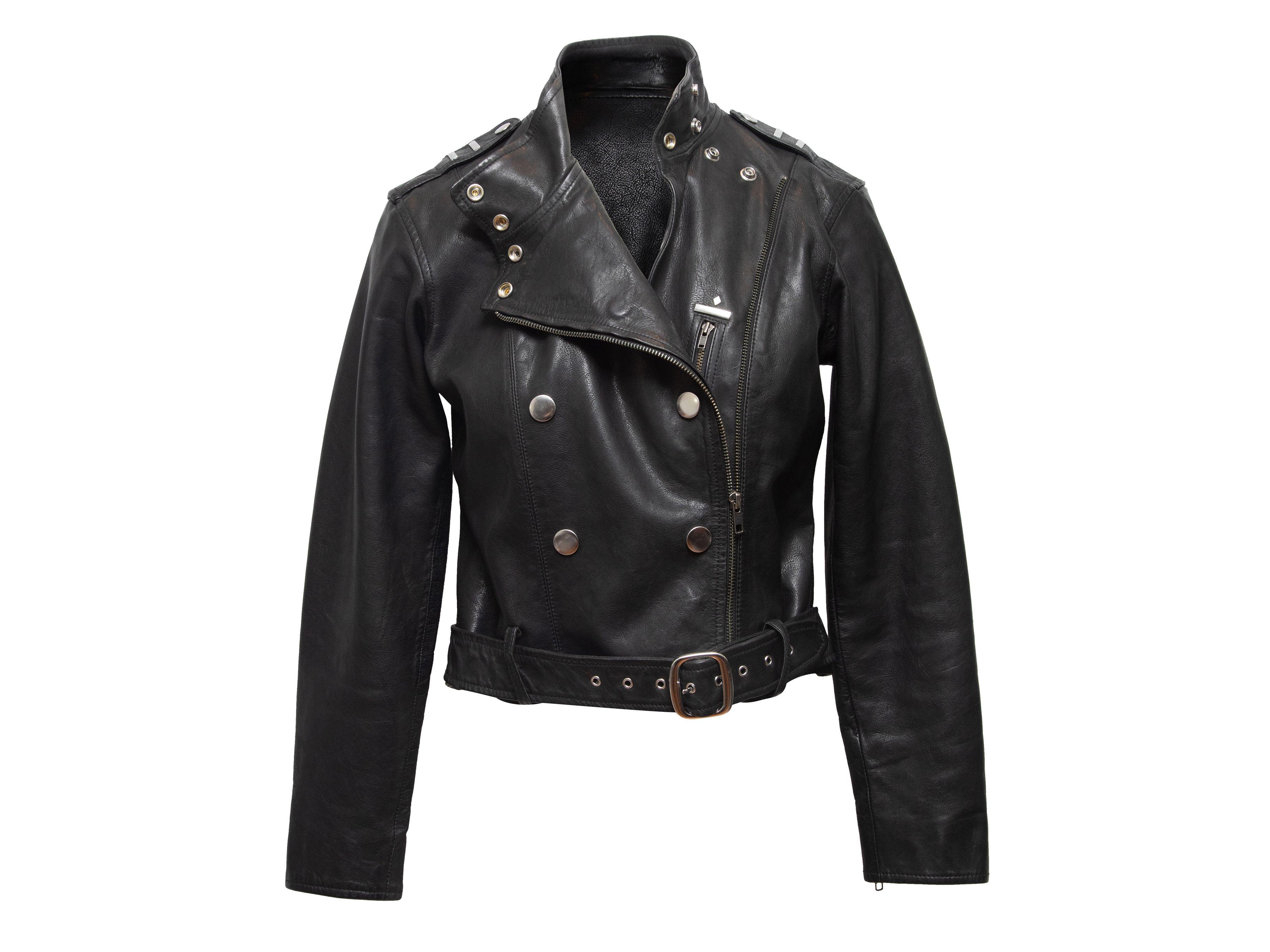 Polo Ralph Lauren Black Leather Moto Jacket 1