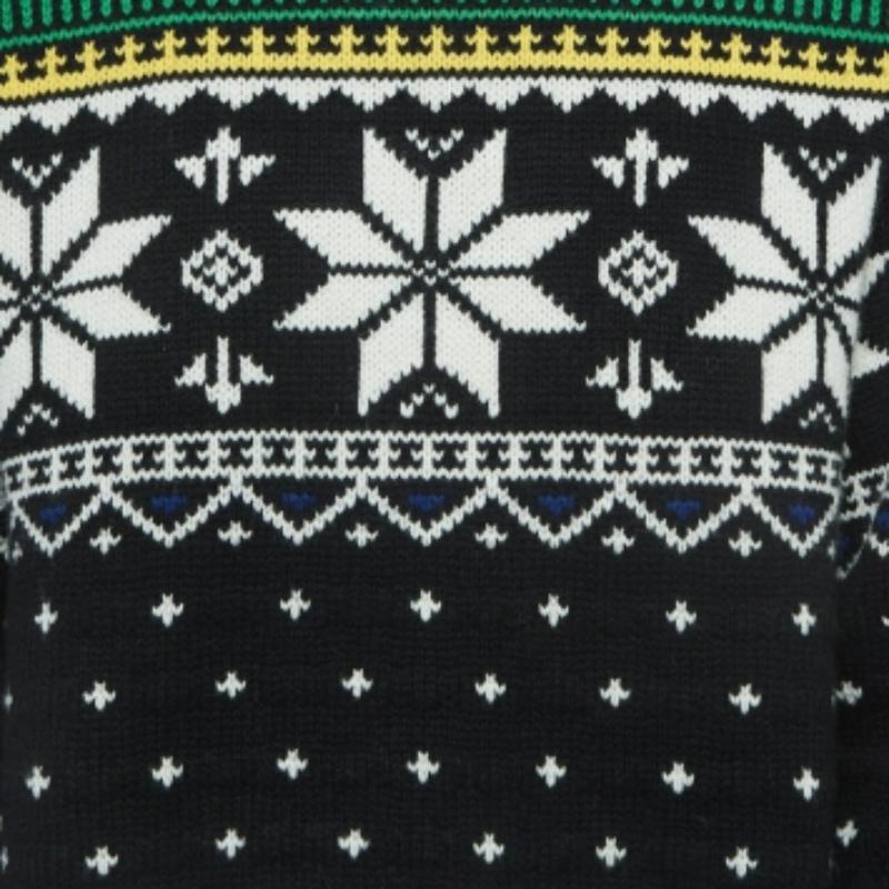 De los hombres Polo Ralph Lauren Jersey de punto con dibujo nórdico negro L en venta