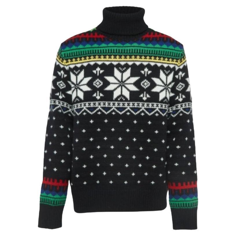 Polo Ralph Lauren Jersey de punto con dibujo nórdico negro L en venta