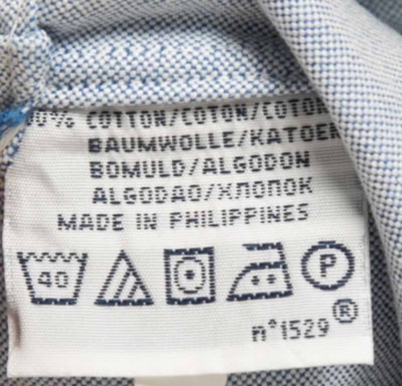 Blu Polo Ralph Lauren - Camicia slim in cotone blu con bottoni XL in vendita