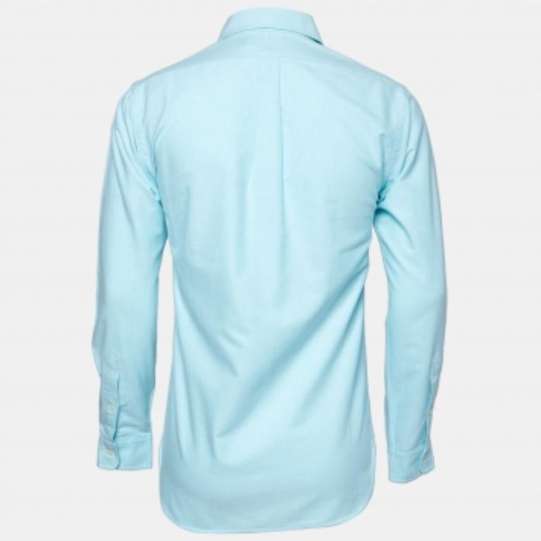 Uomo Polo Ralph Lauren Camicia a maniche lunghe in cotone blu S in vendita