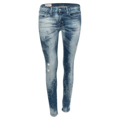 Polo Ralph Lauren Blue Denim Distressed Jeans S Waist 28"