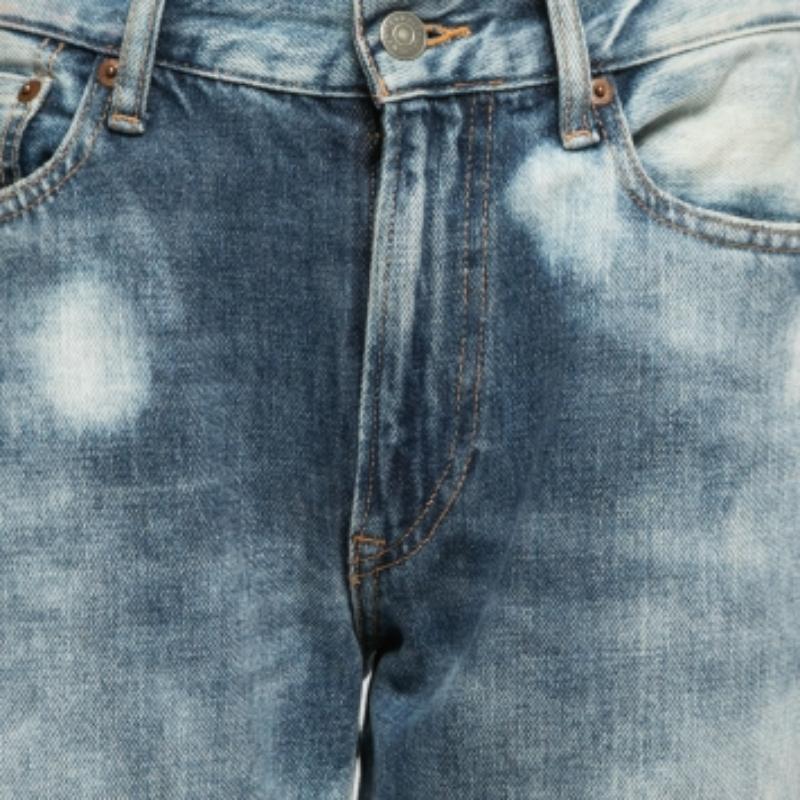 Polo Ralph Lauren Blau gefärbte gewaschene Denim Avery Boyfriend Jean M Taille 27