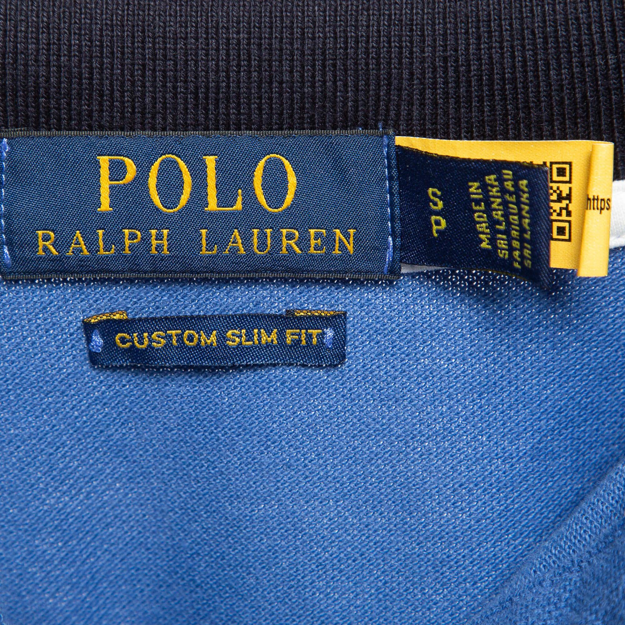 Polo Ralph Lauren Maglietta in cotone ricamata blu T S In condizioni buone in vendita a Dubai, Al Qouz 2