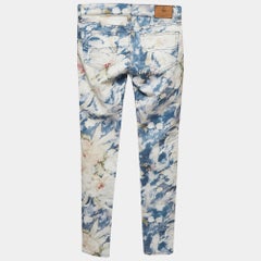 Polo Ralph Lauren Blue Floral Print Stretch Denim Jeans S Waist 27"