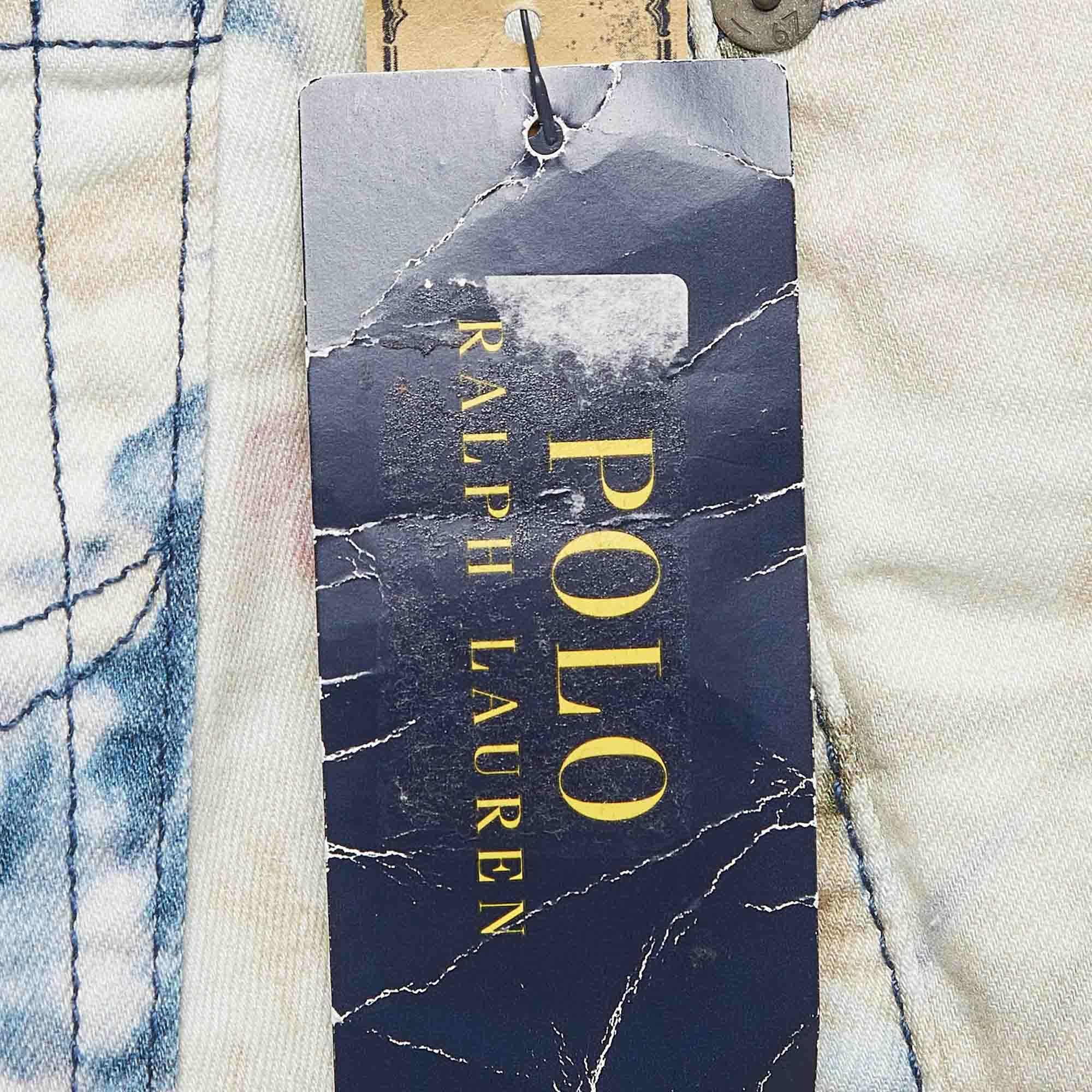 Polo Ralph Lauren - Jeans in denim stretch con stampa floreale blu - Vita 27