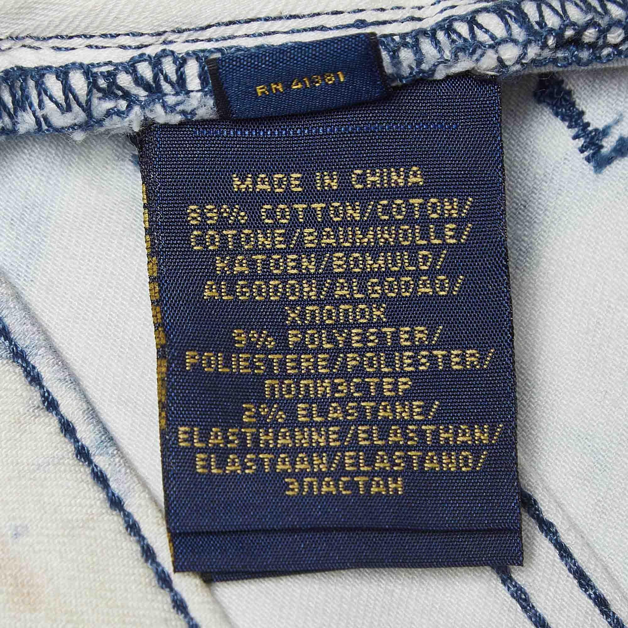 Polo Ralph Lauren - Jeans in denim stretch con stampa floreale blu - Vita 27