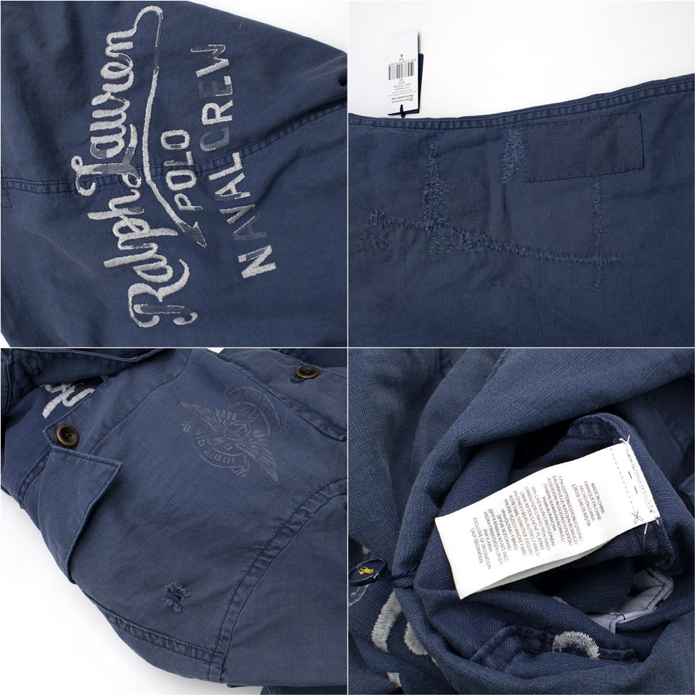 Polo Ralph Lauren Blue Linen Blend Jumpsuit XS US4 1