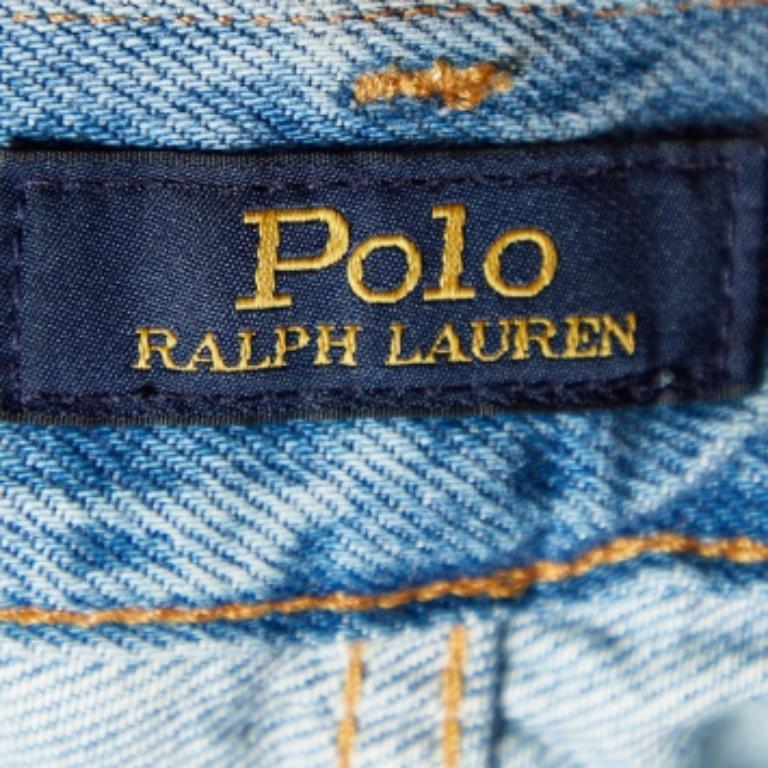 Polo Ralph Lauren Vaqueros Avery Boyfriend con parches azules S/Cintura 32 en venta 1