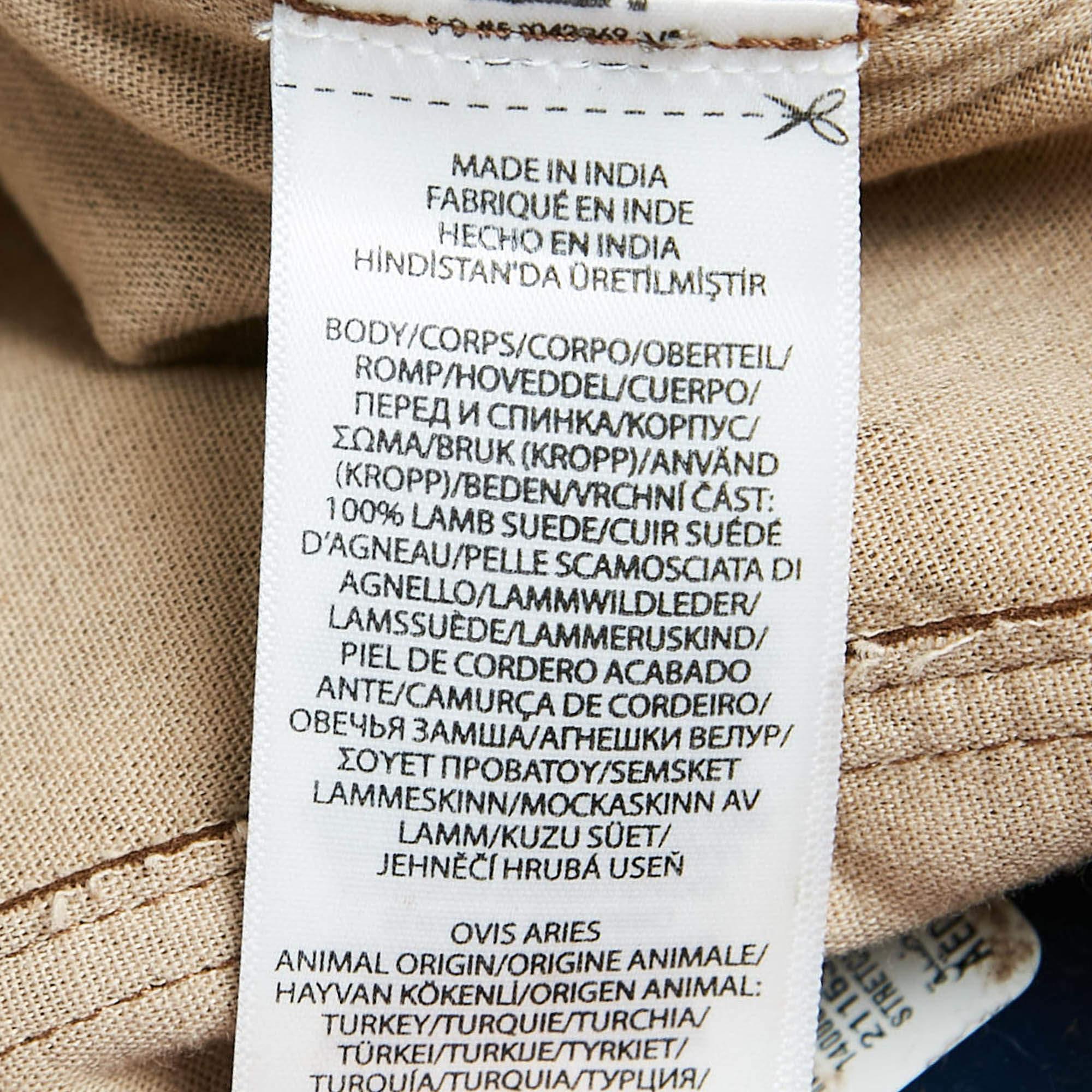 Polo Ralph Lauren Pantalon en daim véritable Brown XL en vente 1