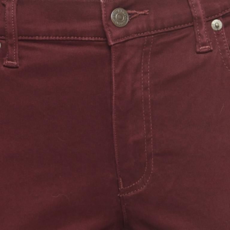 Polo Ralph Lauren Pantalones pitillo de algodón burdeos L en venta 5