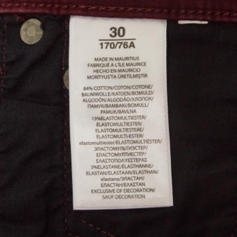 Polo Ralph Lauren Pantalones pitillo de algodón burdeos L en venta 2