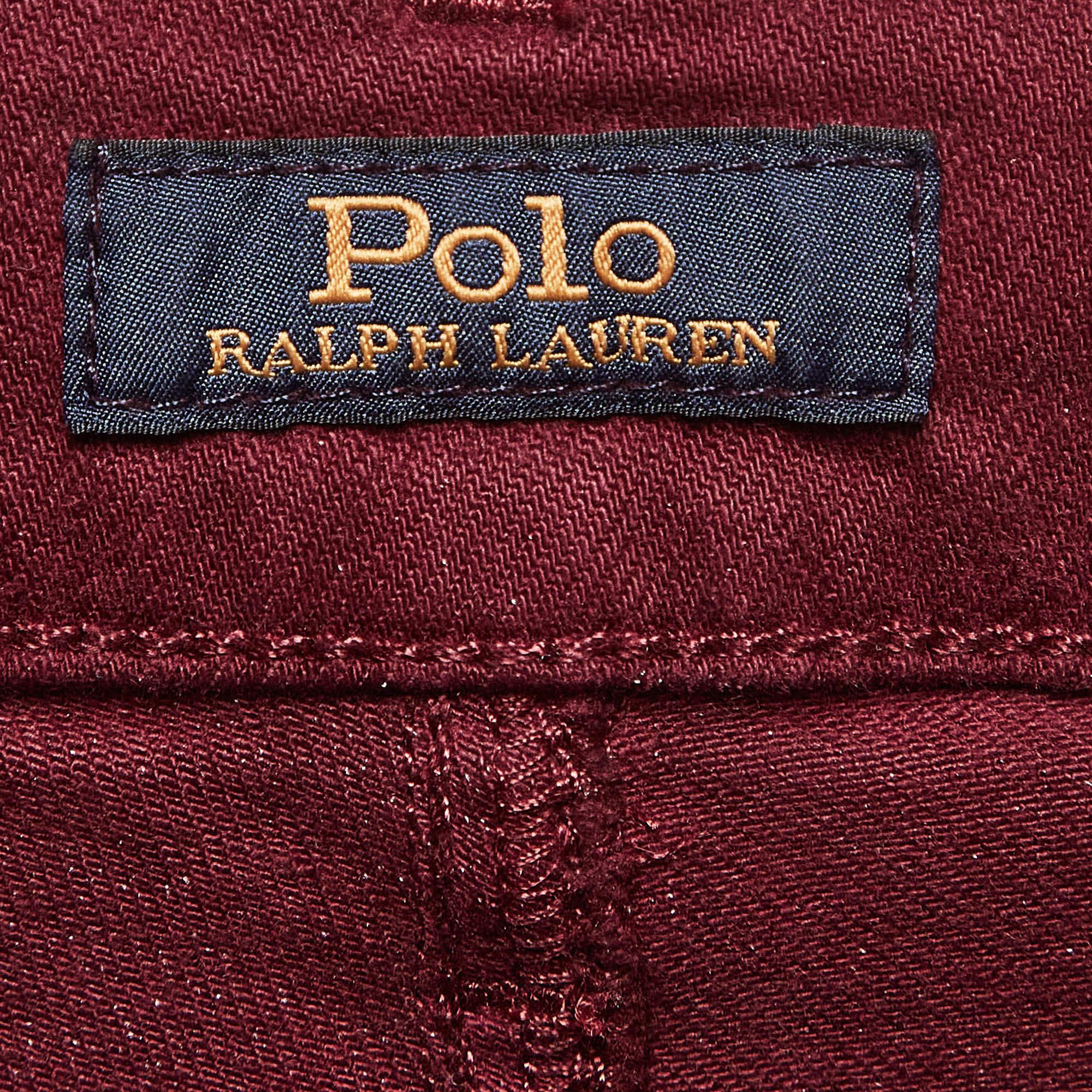 Polo Ralph Lauren - Jeans skinny in denim borgogna - Vita 26