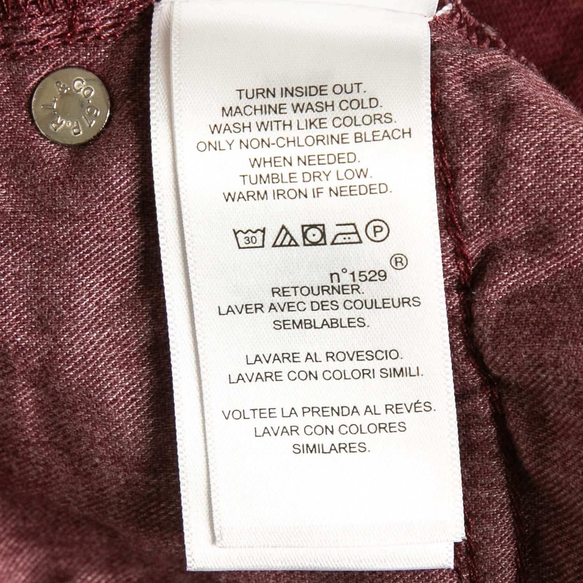 Polo Ralph Lauren Burgundy Denim Tompkins High Rise Jeans S Waist 26