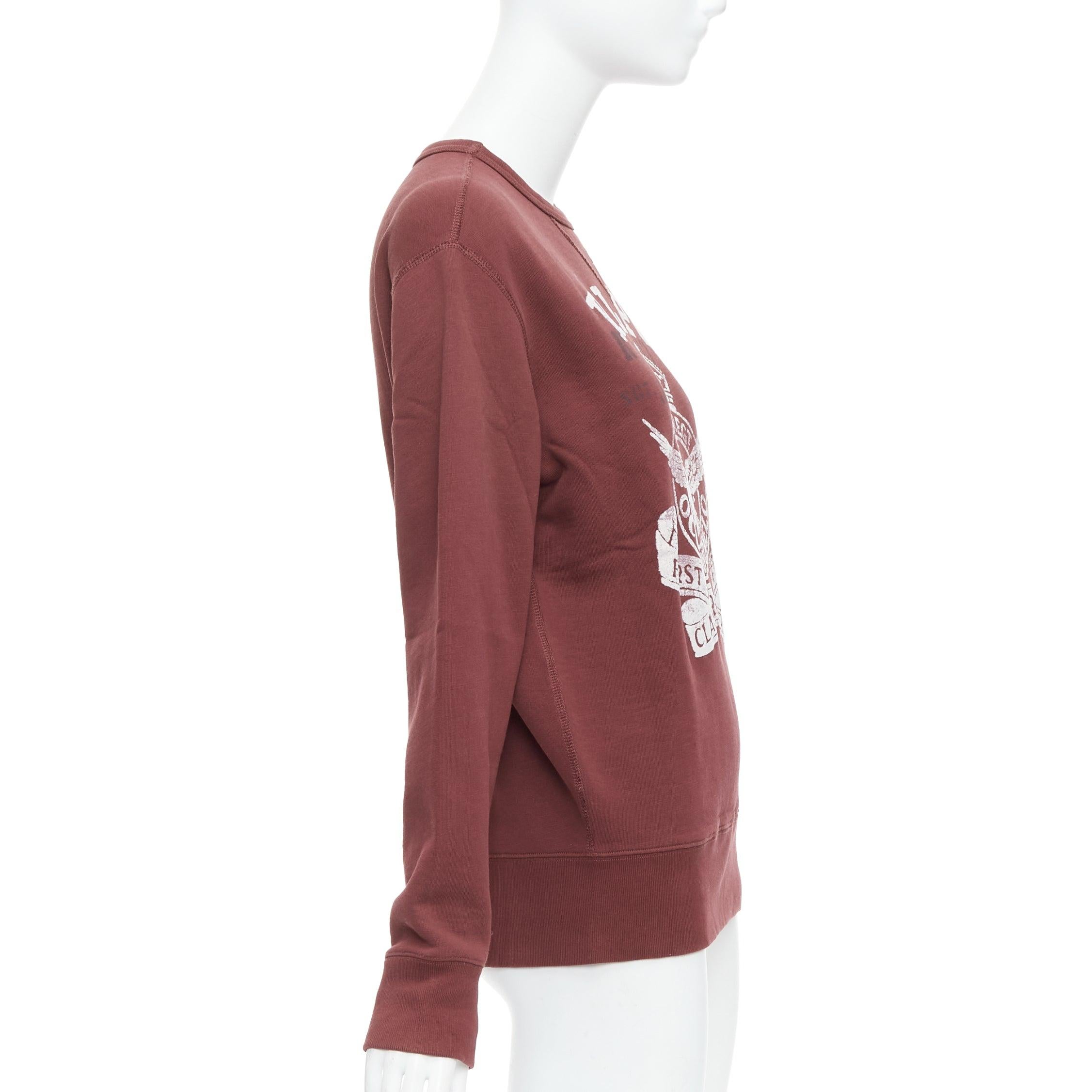 POLO RALPH LAUREN Sudadera polar de algodón varsity burdeos XS en Bueno estado para la venta en Hong Kong, NT