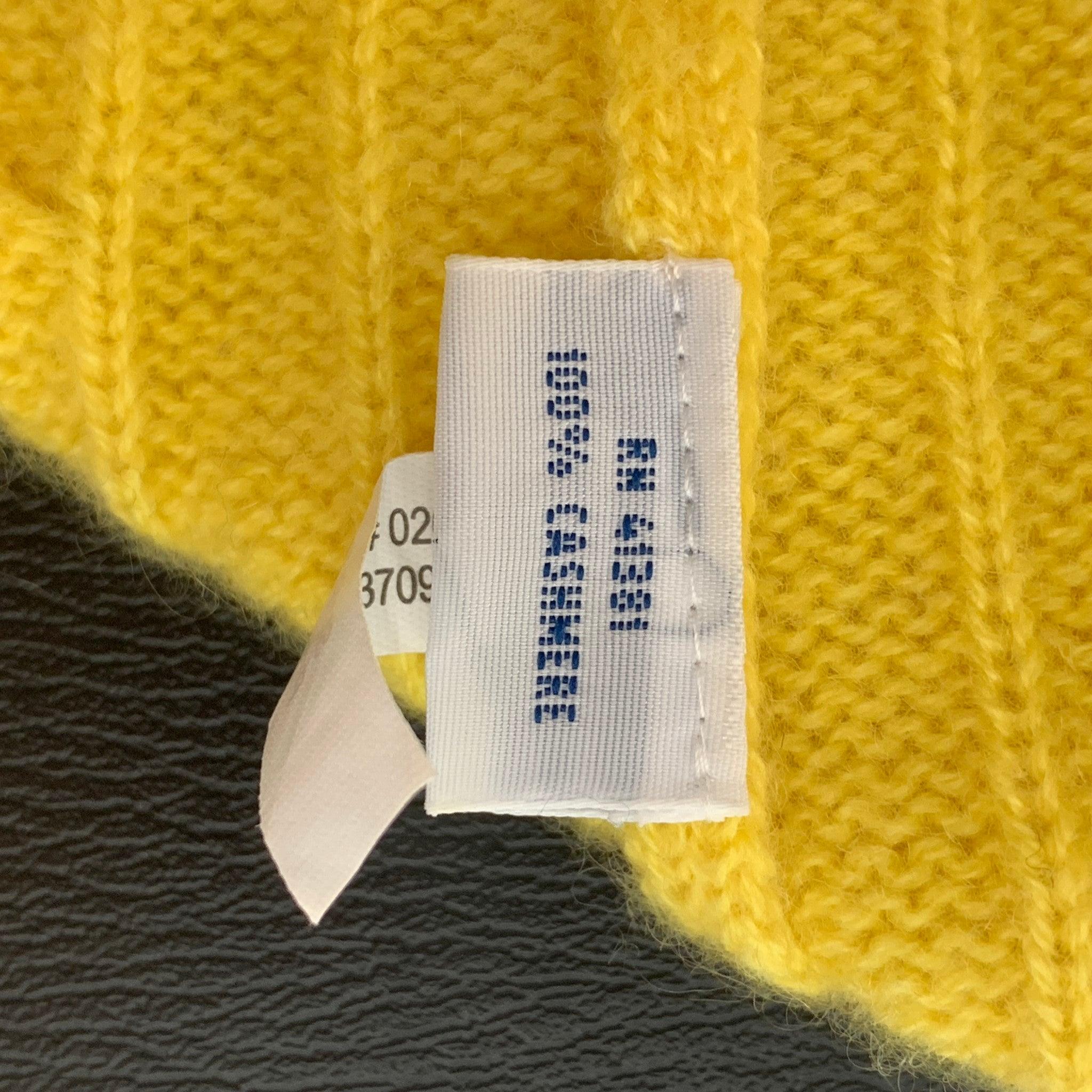 POLO RALPH LAUREN Cashmere Cable Knit Size L Yellow Pullover For Sale 1