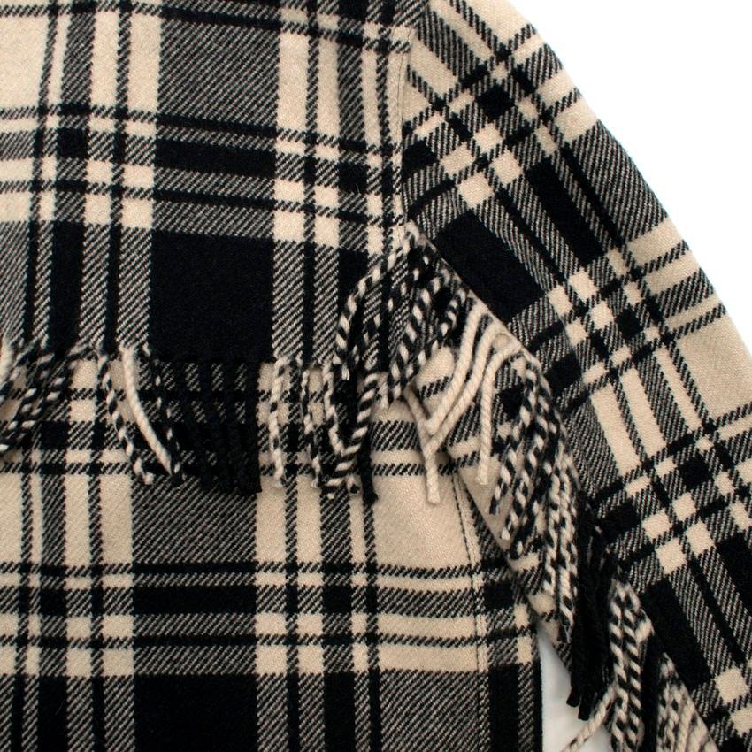 Women's or Men's Polo Ralph Lauren Faye Fringe-Trimmed Plaid Shirt UK S/ US6