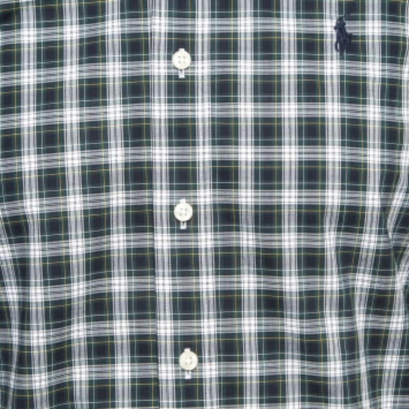 Polo Ralph Lauren Camisa de manga larga de algodón a cuadros verde S Gris en venta