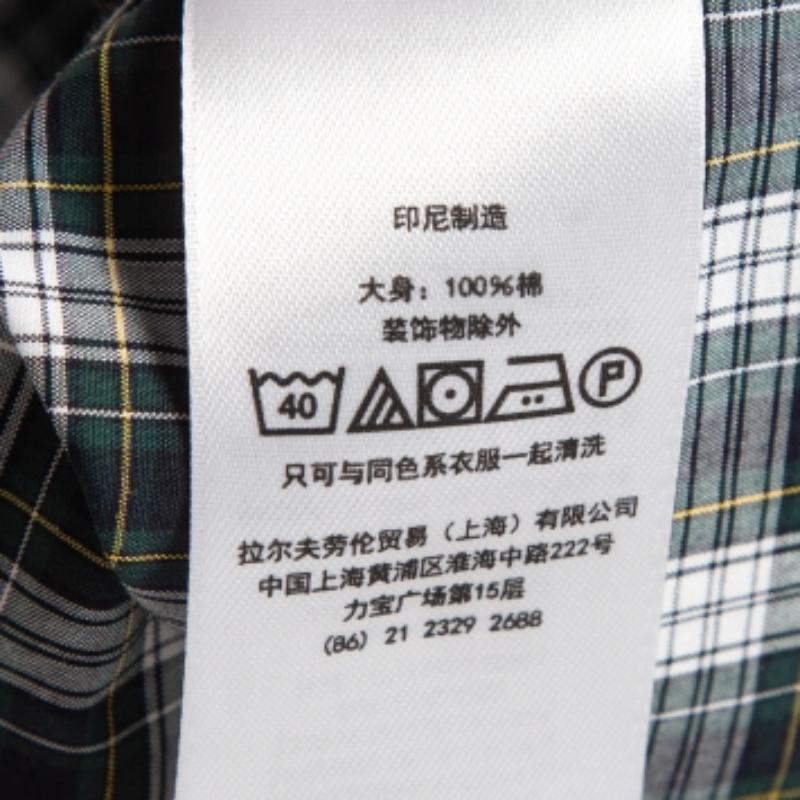 Polo Ralph Lauren Camisa de manga larga de algodón a cuadros verde S en Excelente estado para la venta en Dubai, Al Qouz 2