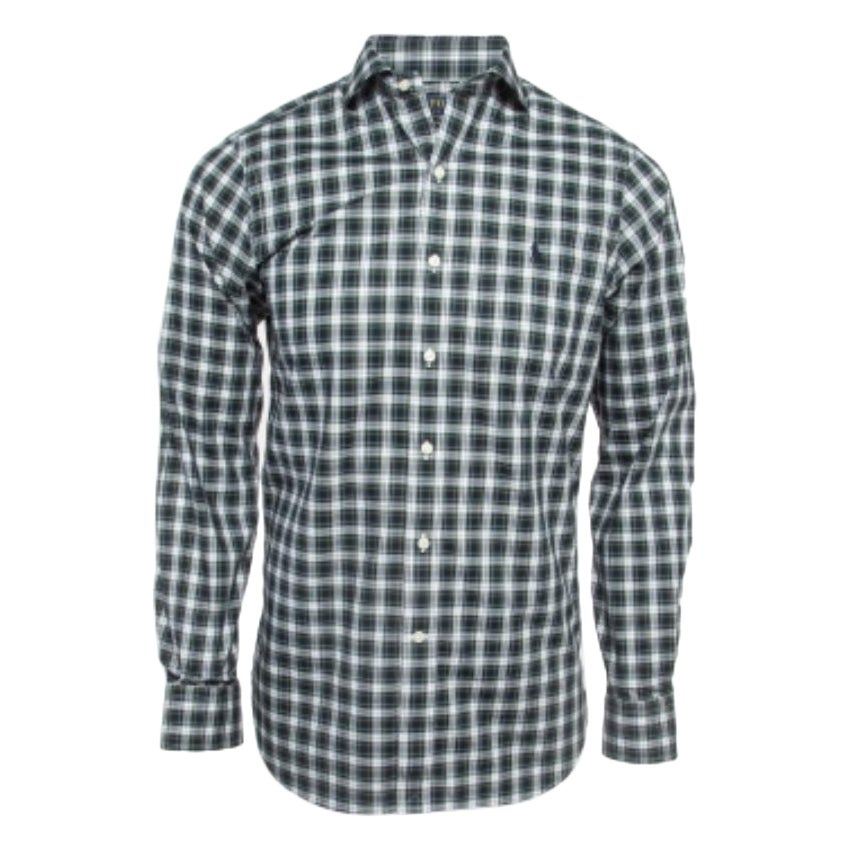 Polo Ralph Lauren Camisa de manga larga de algodón a cuadros verde S