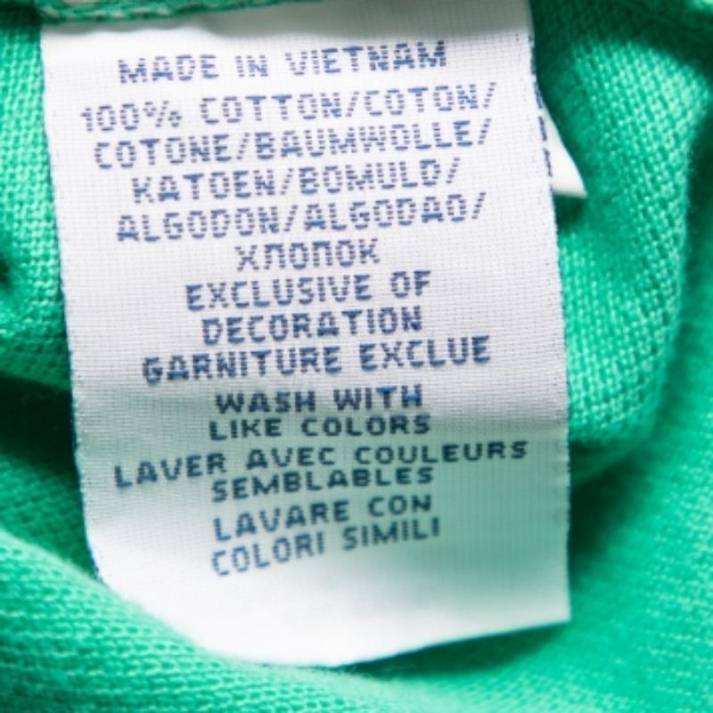 Polo Ralph Lauren Green Cotton Polo T-Shirt S For Sale 1