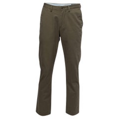 Polo Ralph Lauren Green Cotton Twill Straight Fit Trousers L