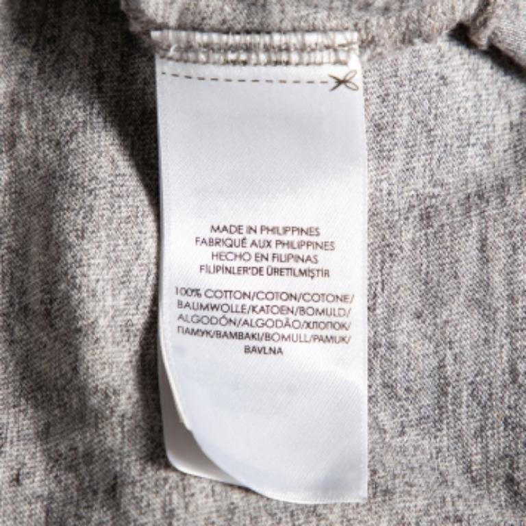 Uomo T. Ralph Lauren - Maglietta in cotone grigia personalizzata slim fit - XXL in vendita