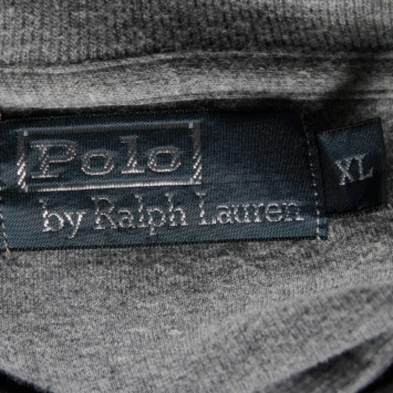 Polo Ralph Lauren Maglione in cotone grigio XL In condizioni buone in vendita a Dubai, Al Qouz 2