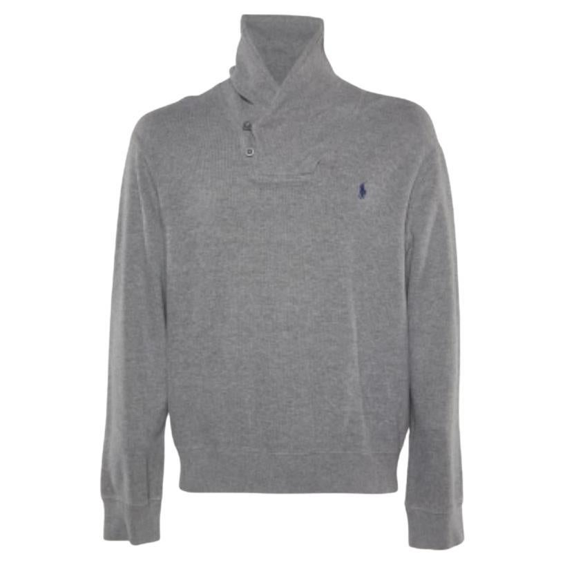 Polo Ralph Lauren Maglione in cotone grigio XL in vendita