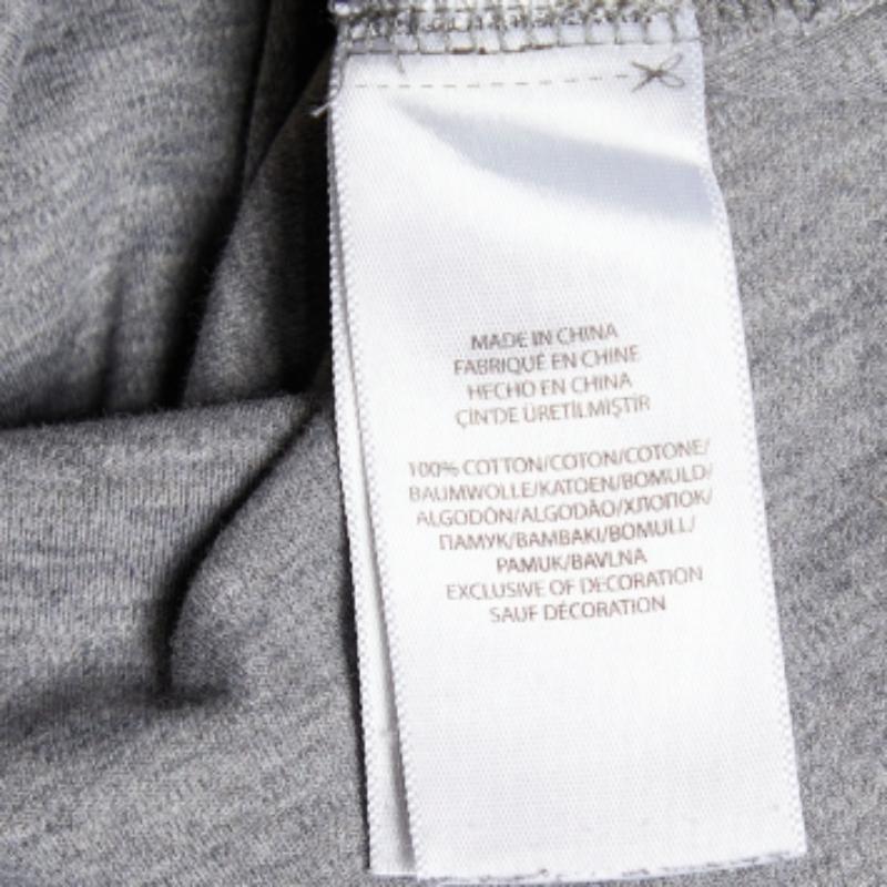 Uomo Polo Ralph Lauren - Maglietta in cotone grigio con logo ricamato M. T. I. in vendita