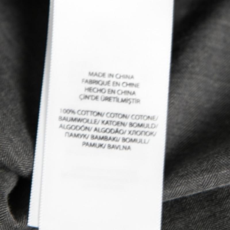 De los hombres Polo Ralph Lauren Camisa gris de algodón de manga larga con botones XL en venta