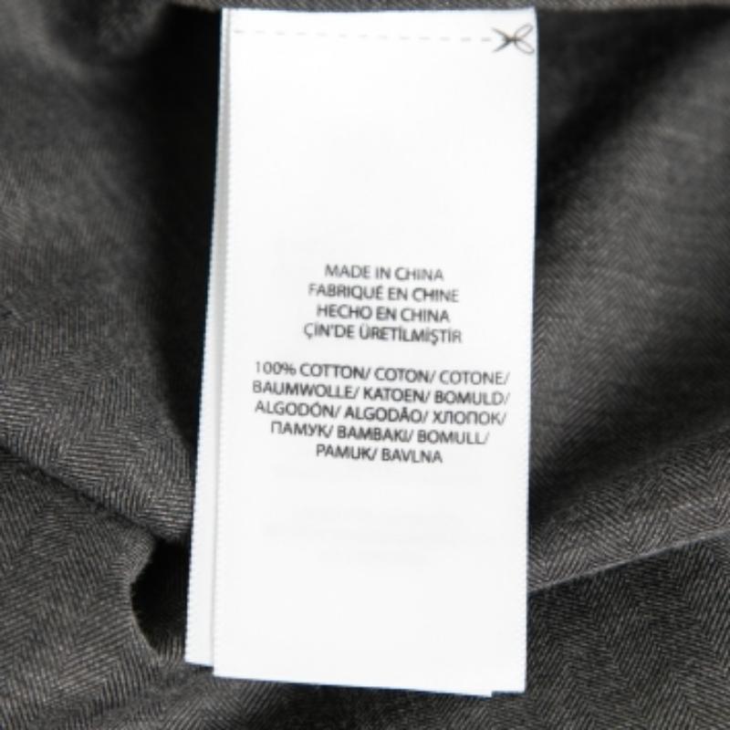 Polo Ralph Lauren Camisa gris de algodón de manga larga con botones XL en venta 1