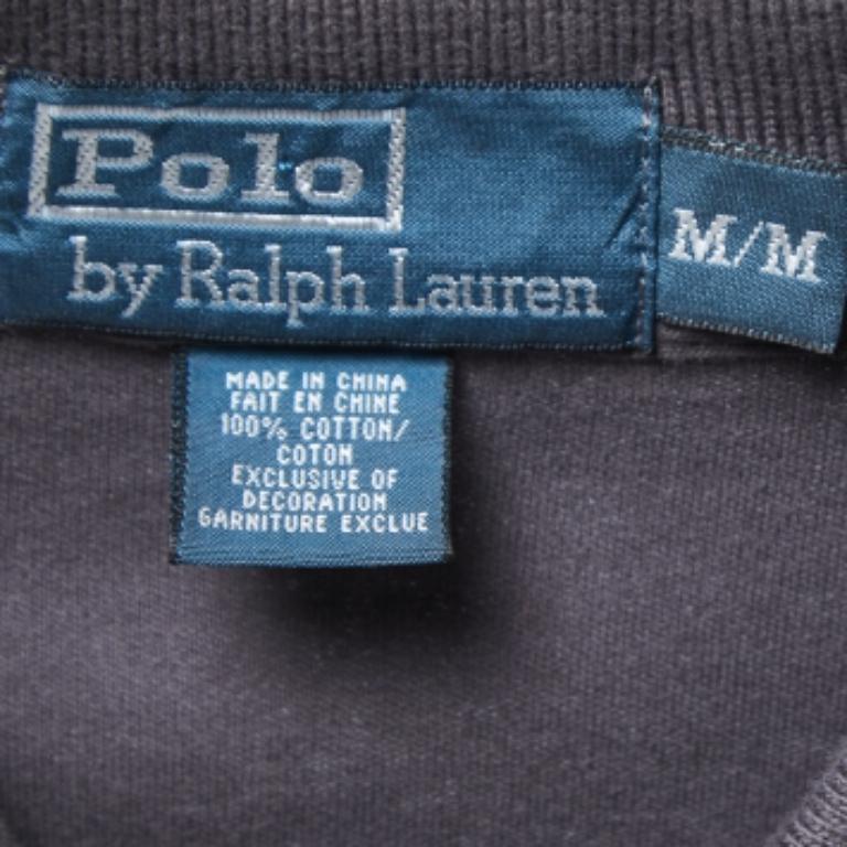 Uomo Polo Ralph Lauren Grigio Logo Ricamato Cotone M. T. I. in vendita