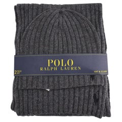 Cappello e sciarpa Polo Ralph Lauren in lana grigia